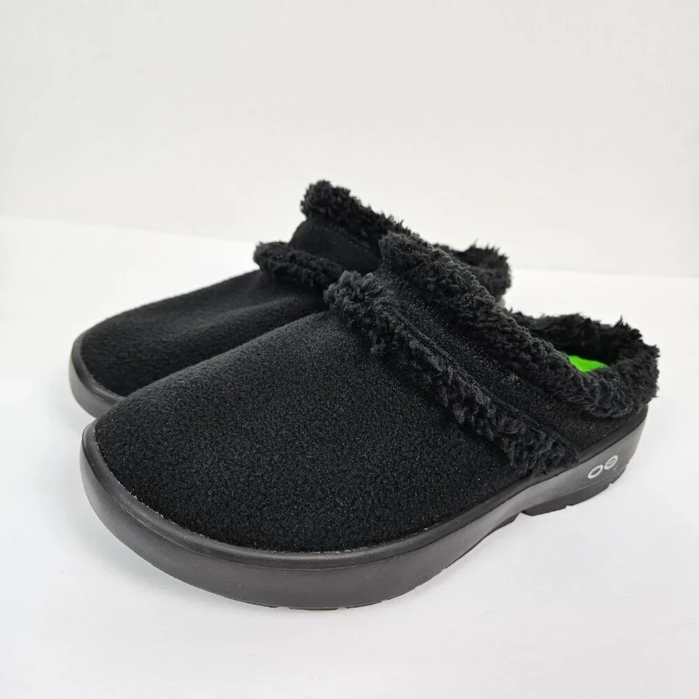 OOFOS OOcoozie Mule Shoe Black Sherpa US 7/EU 38 - Picture 6 of 10